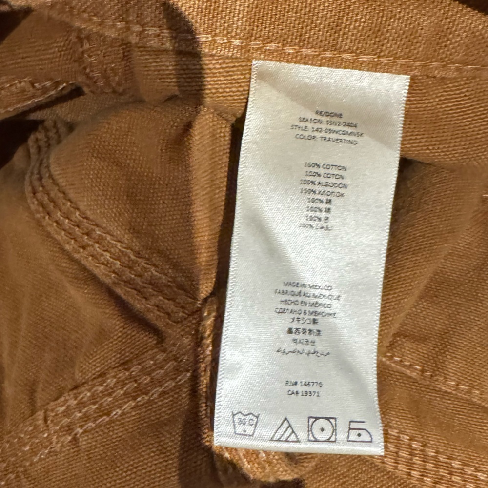 Re/Done Cargo Mini Skirt in Travertino. - Picture 7 of 8